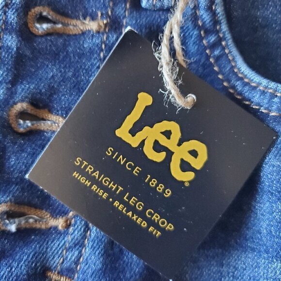 Women's Lee Barely Boot Leg Cropped Boot Cut High Rise Relaxed Fit Denim Jeans - Picture 11 of 15